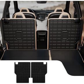 Cargo Liner Compatible with 2018-2024 Ford Expedition Lincoln Navigator 7&8 Seater Trunk Mat All Weather Back Seat Cover 2023 Expedition Accessories (Trunk Mat+3rd Row Backrest Mats)
