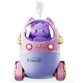 Mini USB Humidifier 220ml with LED Night Light, Small Cute Humidifier Bulit in Adorable Doll for Kids, Plant, Bedroom, Office, Desk, Babies Room, No Battery(Green-Huhu)