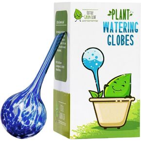 LGL Plant Watering Globes - 1 Piece. Decorative Self Watering Planter Inserts Made From Hand-Blown Durable Glass. Keep your Outdoors and Indoor Plants Healthy. Ideal Plant Lover Gift (1pk Small)