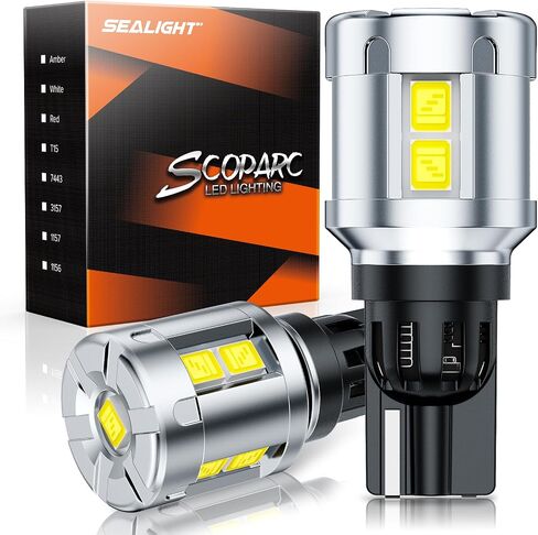 مصابيح الإضاءة العكسية SEALIGHT 912 921 6500K بيضاء، لمبة T15 أكثر سطوعًا بنسبة 600% لـ 906 904 922 W16W لمبة إضاءة Canbus فائقة السطوع خالية من الأخطاء، حزمة من 2 in Saudi Arabia