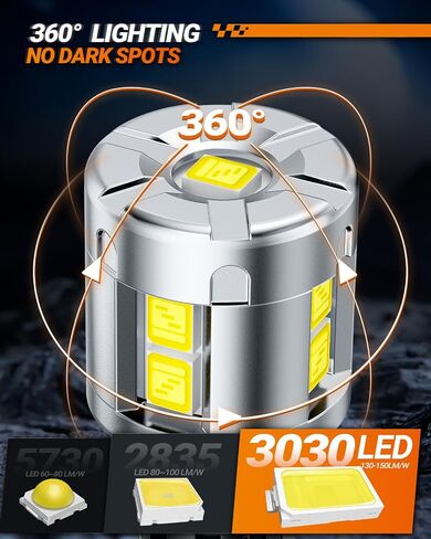 مصابيح الإضاءة العكسية SEALIGHT 912 921 6500K بيضاء، لمبة T15 أكثر سطوعًا بنسبة 600% لـ 906 904 922 W16W لمبة إضاءة Canbus فائقة السطوع خالية من الأخطاء، حزمة من 2 in Saudi Arabia