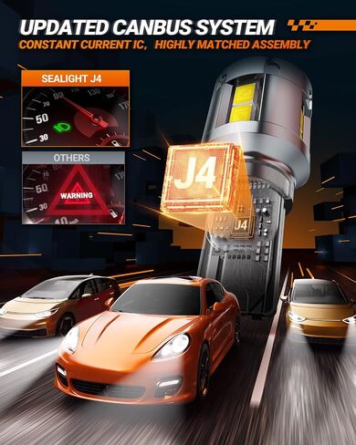 مصابيح الإضاءة العكسية SEALIGHT 912 921 6500K بيضاء، لمبة T15 أكثر سطوعًا بنسبة 600% لـ 906 904 922 W16W لمبة إضاءة Canbus فائقة السطوع خالية من الأخطاء، حزمة من 2 in Saudi Arabia