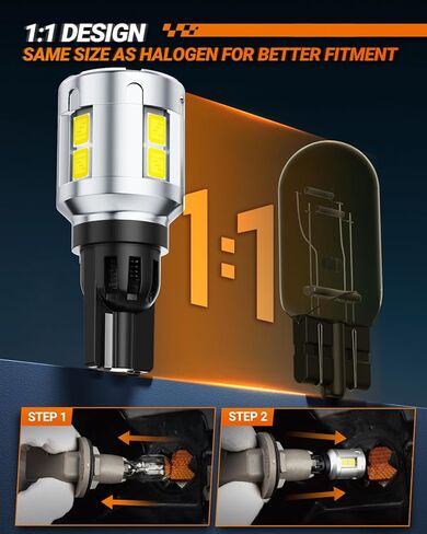 مصابيح الإضاءة العكسية SEALIGHT 912 921 6500K بيضاء، لمبة T15 أكثر سطوعًا بنسبة 600% لـ 906 904 922 W16W لمبة إضاءة Canbus فائقة السطوع خالية من الأخطاء، حزمة من 2 in Saudi Arabia
