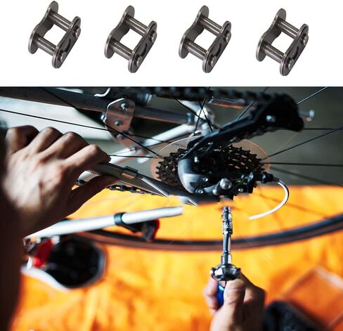 10 قطع #35 سلسلة وصلات رئيسية، وصلة موصل سلسلة دوارة من سبائك الفولاذ، موصل عالي التحمل للدراجات الهوائية الصغيرة كارتينغ حفرة ATV سكوتر دودل موتوفوكس هاربور فريت بريداتور 212cc Go Kart Cart. in Kuwait