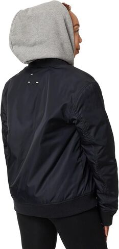 سترة LABEL® Go-To Bomber للنساء - مقاس واسع - راحة مقاومة للرياح - نسيج من النايلون والبوليستر in Saudi Arabia