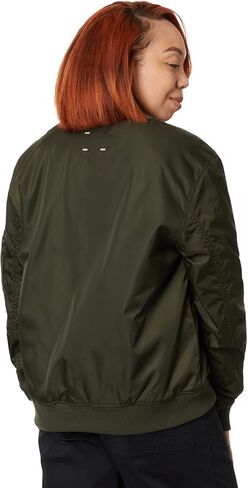 سترة LABEL® Go-To Bomber للنساء - مقاس واسع - راحة مقاومة للرياح - نسيج من النايلون والبوليستر in Saudi Arabia