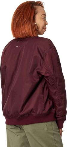 سترة LABEL® Go-To Bomber للنساء - مقاس واسع - راحة مقاومة للرياح - نسيج من النايلون والبوليستر in Saudi Arabia
