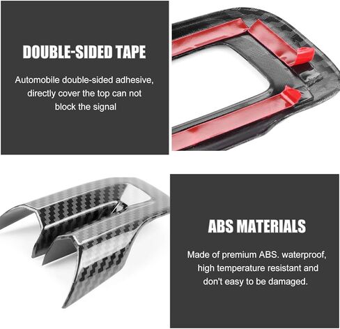 غطاء عجلة القيادة من ألياف الكربون من GSRECY متوافق مع Ford Mustang 2015 2016 2017 2018 2019 2020 2021 2022 ملحقات الديكور الداخلي in Kuwait