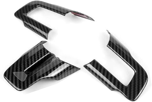 غطاء عجلة القيادة من ألياف الكربون من GSRECY متوافق مع Ford Mustang 2015 2016 2017 2018 2019 2020 2021 2022 ملحقات الديكور الداخلي in Kuwait