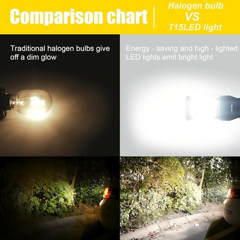 912 921 LED Backup Light Bulbs Reverse Lights High Power 2835 15-SMD Error Free T15 906 W16W 922 LED Bulb, 6000K White, Pack of 2 in Saudi Arabia