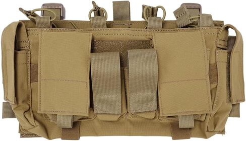 EMERSONGEAR Tactical Magazine Pouch,Mag Pouch with Utility Pouch, Tactical Vest Chest Rig Bag,MF Style Gen IV Compatible Placards for Magazines in Kuwait