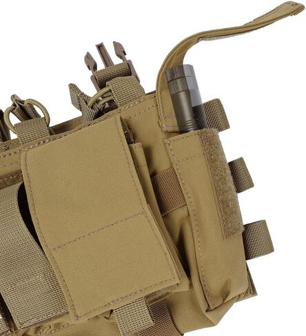 EMERSONGEAR Tactical Magazine Pouch,Mag Pouch with Utility Pouch, Tactical Vest Chest Rig Bag,MF Style Gen IV Compatible Placards for Magazines in Kuwait