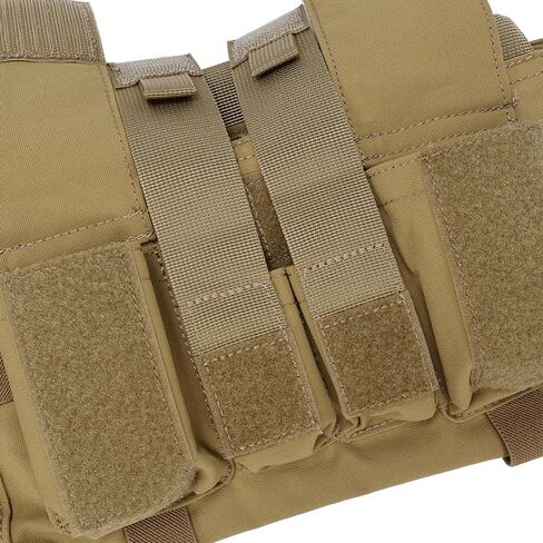 EMERSONGEAR Tactical Magazine Pouch,Mag Pouch with Utility Pouch, Tactical Vest Chest Rig Bag,MF Style Gen IV Compatible Placards for Magazines in Kuwait