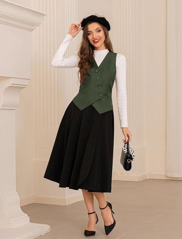 Belle Poque Waistcoat Vest for Women Suit Vest Tops Asymmetrical Hem Tuxedo Vest Sleeveless Blazers Jackets in Kuwait