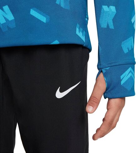 Nike Big Boys' Therma-FIT Printed Training Hoodie (Medium, Imperial Blue/Lime Ice) in Saudi Arabia