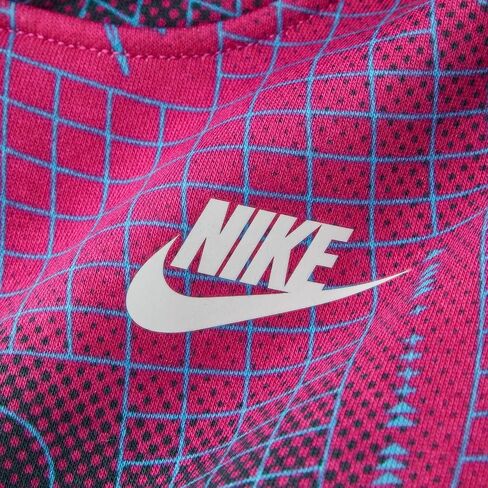 Nike Boy's NSW Club All Over Print Pullover Hoodie (Little Kids/Big Kids) Active Fuchsia/Active Fuchsia/Photo Blue LG (14-16 Big Kid) in Saudi Arabia