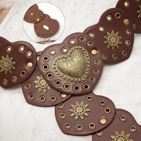 Wide Disc Belts Hollow Heart Leather Belt Vintage Western Belts for Women Dresses in Saudi Arabia