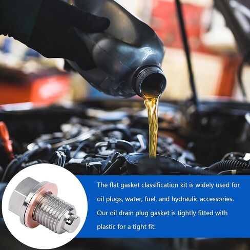 15 قطعة من حشية قابس تصريف زيت السيارة، OEM#007603-014106 قابس تصريف زيت السيارات النحاسي، حلقات لوحة حشوات الغلق، ملحقات المركبات العالمية لسيارات الدفع الرباعي والشاحنات والمركبات الترفيهية والمزيد in Saudi Arabia