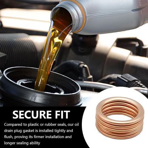 15 قطعة من حشية قابس تصريف زيت السيارة، OEM#007603-014106 قابس تصريف زيت السيارات النحاسي، حلقات لوحة حشوات الغلق، ملحقات المركبات العالمية لسيارات الدفع الرباعي والشاحنات والمركبات الترفيهية والمزيد in Saudi Arabia