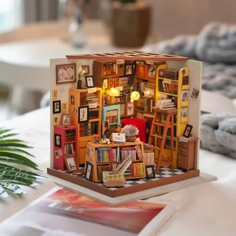 Rolife DIY Miniature House Kit Cozy Kitchen, Tiny House Kit for Adults to Build, Mini House Making Kit with Furnitures, Halloween/Christmas Decorations/Gifts for Family and Friends (Cozy Kitchen) in Kuwait