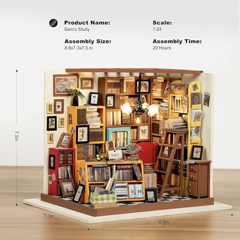 Rolife DIY Miniature House Kit Cozy Kitchen, Tiny House Kit for Adults to Build, Mini House Making Kit with Furnitures, Halloween/Christmas Decorations/Gifts for Family and Friends (Cozy Kitchen) in Kuwait