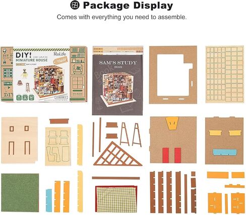 Rolife DIY Miniature House Kit Cozy Kitchen, Tiny House Kit for Adults to Build, Mini House Making Kit with Furnitures, Halloween/Christmas Decorations/Gifts for Family and Friends (Cozy Kitchen) in Kuwait