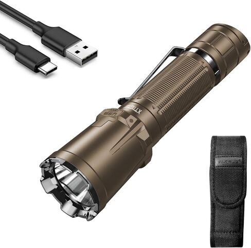 klarus XT11GT Pro 3300 Lumens USB C Rechargeable Tactical Flashlight, 1345 Feet Beam Distance, Instant Reaction Dual Tail Switches, Tactical + Outdoor Settings, with Holster in Kuwait