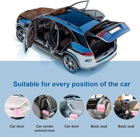Car Trash Can, 2Pack Mini Car Bin with Lid 4 Trash Bag, Cute Car Accessories for Storage and Organization，Small Trash Can for car，Bedroom and Office (Pink) in Saudi Arabia