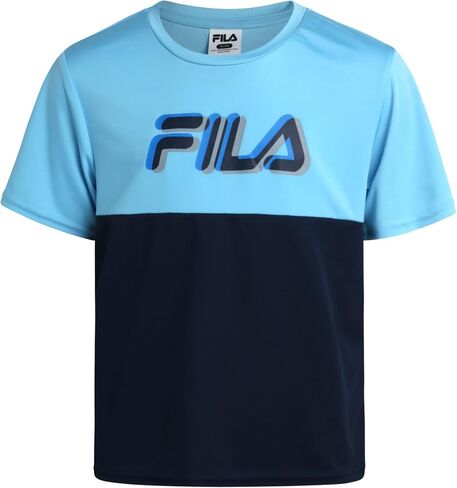 Fila Boys Shorts Set - 3 Piece Active Short Sleeve Shirts and Performance Athletic Shorts - Summer Outfit Set for Boys (4-12) in Saudi Arabia
