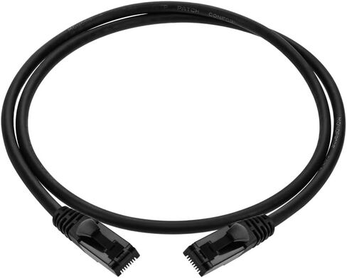 كابل مونوبرايس Cat6A مرن TPE - 10 قدم - أسود | UTP، 24AWG، 500 ميجا هرتز، نحاس نقي، Snagless RJ45، كابل إيثرنت - سلسلة مرنة in Saudi Arabia