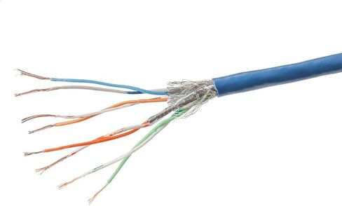 Monoprice Cat7 Ethernet Patch Cable - 600Mhz, 10G, CMX, S/FTP, 26AWG Stranded Copper Wire, 100 Feet, Black - Entegrade Series in Kuwait