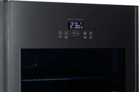 NewAir NBF125BK00 ثلاجة ومبرد البيرة مع باب زجاجي، سعة 125 علبة ثلاجة بيرة قائمة بذاتها باللون الأسود - باردة حتى 23 فهرنهايت مع البيرة والمشروبات فاترة في ساعة واحدة in Kuwait