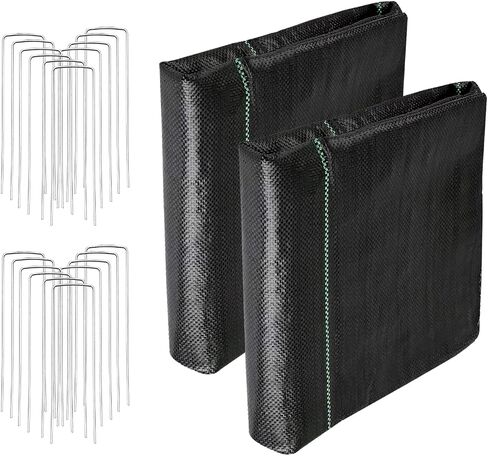 2.4oz-6ftx300ft Weed Barrier Landscape Fabric Heavy Duty, Weed Block Gardening Ground Cover Mat, Weed Control Garden Cloth, Woven Geotextile Fabric for Underlayment, Commercial Driveway Fabric in Saudi Arabia