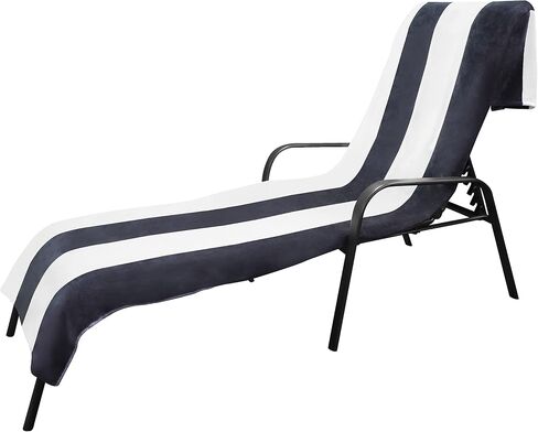 SUPERIOR Cabana Cotton Lounge Chair Cover, Outdoor Towel/Chaise Furniture Covers, Terry Cloth, Beach, Spa, Swim Accessories, Pool Chair Cover, Soft, Quick Drying, 32" x 102", Turquoise in Saudi Arabia