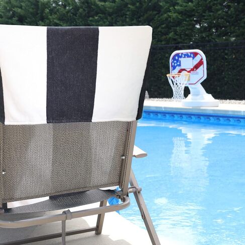 SUPERIOR Cabana Cotton Lounge Chair Cover, Outdoor Towel/Chaise Furniture Covers, Terry Cloth, Beach, Spa, Swim Accessories, Pool Chair Cover, Soft, Quick Drying, 32" x 102", Turquoise in Saudi Arabia
