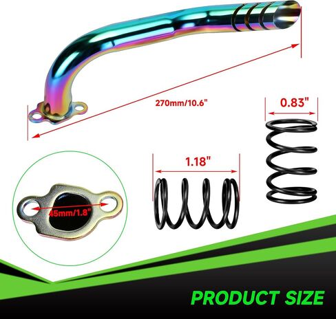Exhaust Pipe Header Kit Compatible with Predator 212 196cc 224cc Non Hemi Coleman Mini Bike CT200U BT200X B200R CT200U-EX KT196 Go Kart Axis M200 GX160 Clone Engine Minibike Performance Parts in Kuwait