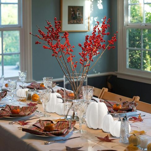 DERAYEE قرع اصطناعي للخريف، قرع أبيض مزيف لعيد الشكر، قرع كبير للخريف لديكور حصاد الهالوين in Kuwait