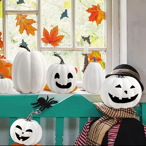 DERAYEE قرع اصطناعي للخريف، قرع أبيض مزيف لعيد الشكر، قرع كبير للخريف لديكور حصاد الهالوين in Kuwait