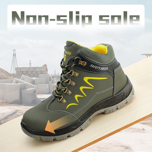 أحذية عمل من ESTAMICO بمقدمة فولاذية للرجال مقاومة للثقب، أحذية صناعية وبنية مقاومة للماء in Kuwait