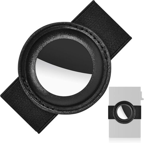 حامل AirTag للمحفظة، حزام حزام محفظة airtag مضاد للفقد، حزام AirTag لبطاقات المحفظة المنبثقة، ملحقات محفظة AirTag (أسود A) in Kuwait