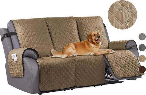 Sofa Cover for 3 Seat Sofa Covers, Recliner Sofa Slipcover Couch Covers for 3 Cushion Couch, Waterproof and Machine wash with Elastic Straps(3 Seater, Dark Coffee) in Saudi Arabia