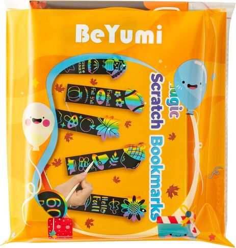 BeYumi Flower Scratch Cards Craft - 60Pcs Mother's Day Flower Scratch Cards Craft Kit for Kids DIY Flower Pot Magic Rainbow Color Craft Teacher Appreciation Gift School Classroom Home Fun Activities in Kuwait
