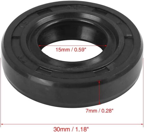 X AUTOHAUX 15mm X 30mm X 7mm Rubber Double Lip TC Oil Shaft Seal for Car Automobile in Saudi Arabia