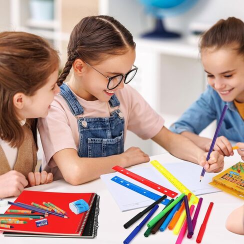88 Pcs School Supplies Kit for Kid Bulk Back to School Supplies set Classroom Elementary Essential Bundle for Student Girl Boy, includes Pencil Pen Crayon File Folder Notebook and Much More in Saudi Arabia