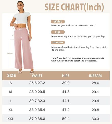 FireSwan Women's Wide Leg Work Pants High Elastic Waist Dress Palazzo Pants Trousers with Zipper Pockets in Saudi Arabia