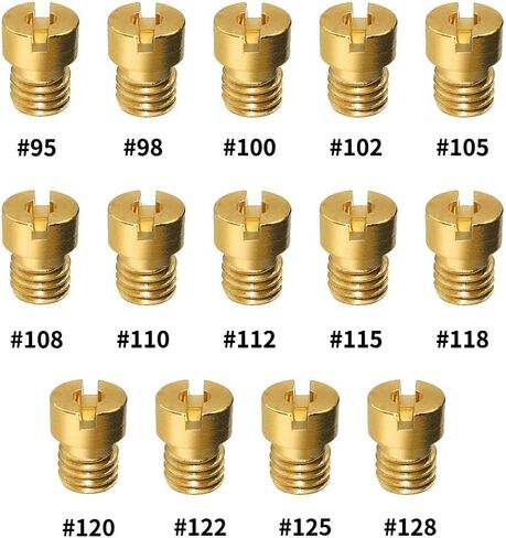 Carburetor Main Jet Kit for Nibbi Keihin CVK PE PZ GY6 99101-393 99101-GHB-000 95# ~128# Mikuni 19.201 in Kuwait