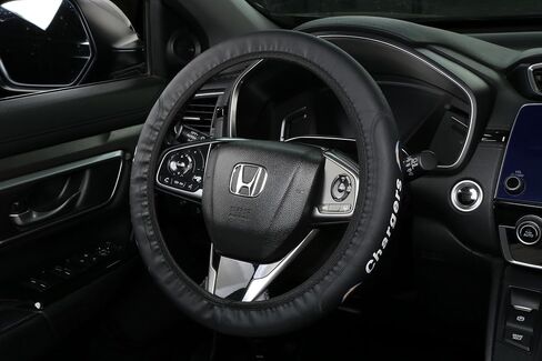 for Broncos Car Elasticity Retractable LeathSteering Wheel Cover Fit All Vehicle Steering Wheel Cover Accessory Gift Idea for Fans-Black in Saudi Arabia