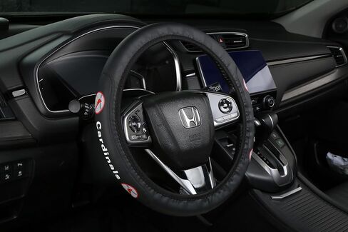 for Broncos Car Elasticity Retractable LeathSteering Wheel Cover Fit All Vehicle Steering Wheel Cover Accessory Gift Idea for Fans-Black in Saudi Arabia