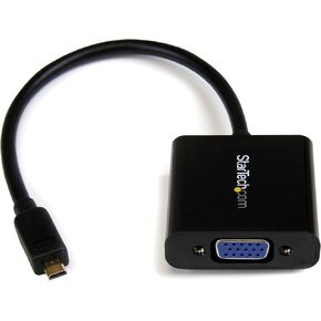 StarTech.com Micro HDMI to VGA Adapter Converter w/ Audio for Smartphones / Ultrabooks / Tablets 1920x1080 - Micro HDMI Male to VGA Female (MCHD2VGAA2)