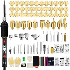 PHCODLAN Wood Burning Kit 80Pcs Power Switch and Adjustable Temperature Wood Burner Pen 392~842°F for Adults Wood Burning Tool for Pyrography Leather